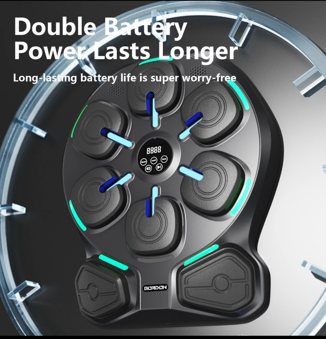 Тренажер Gordon на 8 целей/5 мелодий с LED подсветкой и перчатки Bluetooth 9,5 см - фото 4 Тренажер Gordon на 8 целей/5 мелодий с LED подсветкой и перчатки Bluetooth 9,5 см - фото 4