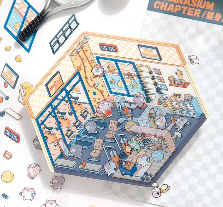 Наклейки 3D для створення міні кімнат з капібарою 4в1 з пінцетом - фото 11 Наклейки 3D для створення міні кімнат з капібарою 4в1 з пінцетом - фото 11