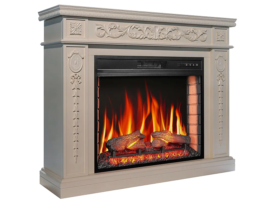 Электрокамин ArtiFlame Delmona AF28S светодиодный Слоновая кость (31033744)