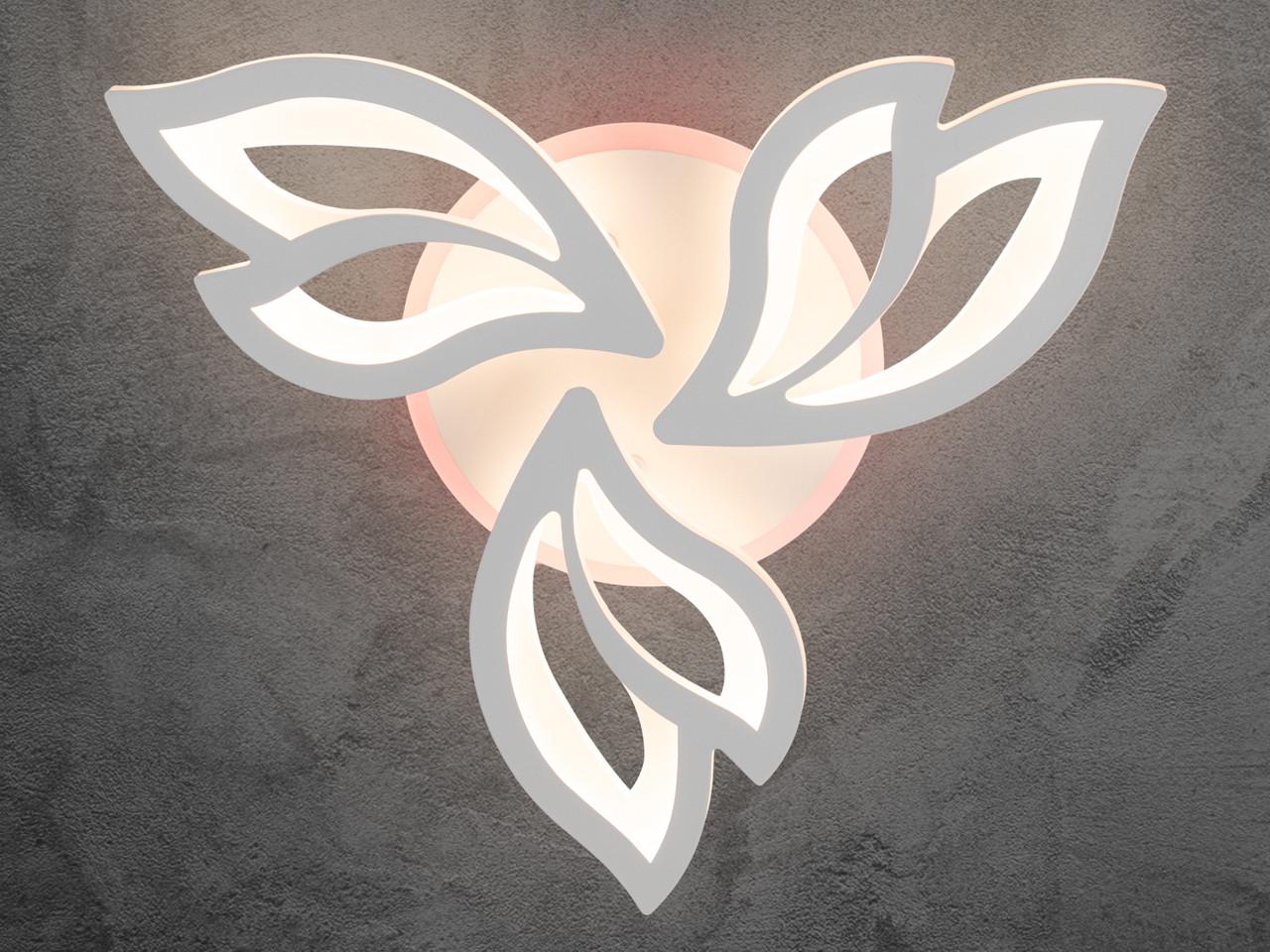 Люстра LED с димером 8165-3WH-LS 55 W на 8 м2 Белый (2437060106) - фото 2