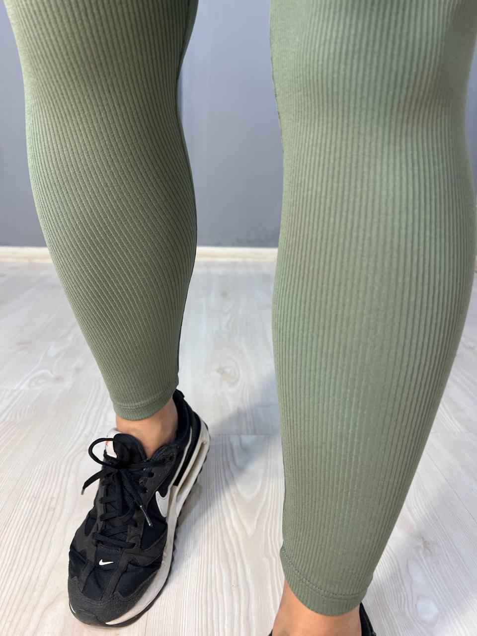 Лосины женские LADY HUREM 2247 рубчик широкий утягивающий пояс S Хаки (1534) - фото 7 Лосины женские LADY HUREM 2247 рубчик широкий утягивающий пояс S Хаки (1534) - фото 7