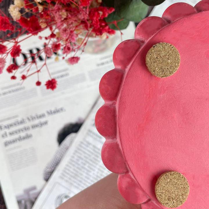 Підставка гіпсова декоративна 5candles Ромашка Рожевий (1477) - фото 5