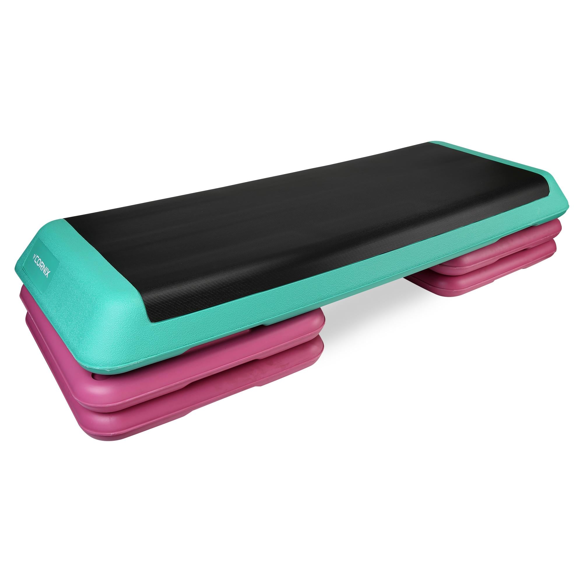 Степ-платформа 3-ступенчатая Cornix Pro XR-0402 109х41х10-20 см Violet/Turquoise/Black