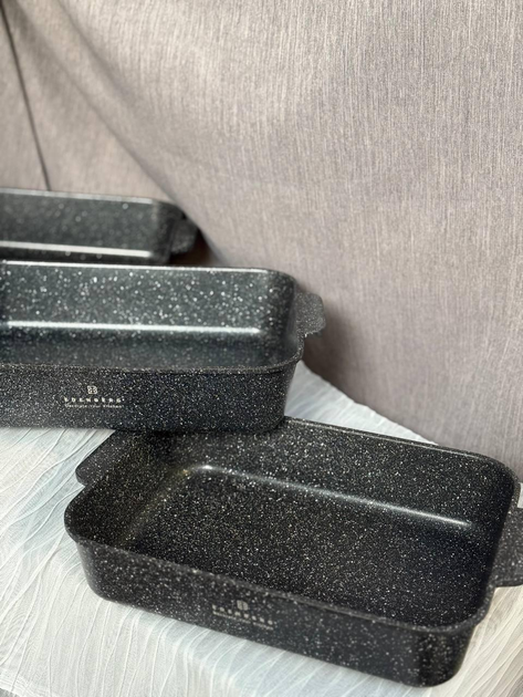 Набор жаровни Edenberg прямоугольная 3 шт. с мраморным покрытием 3,2/4,0/4,7 л (EB-12129) - фото 4