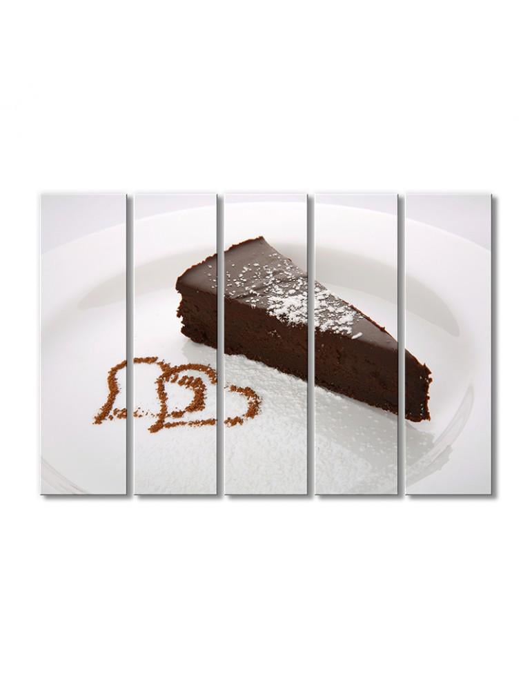 Картина модульная Пирожное Прага 5 модулей 90x135 см