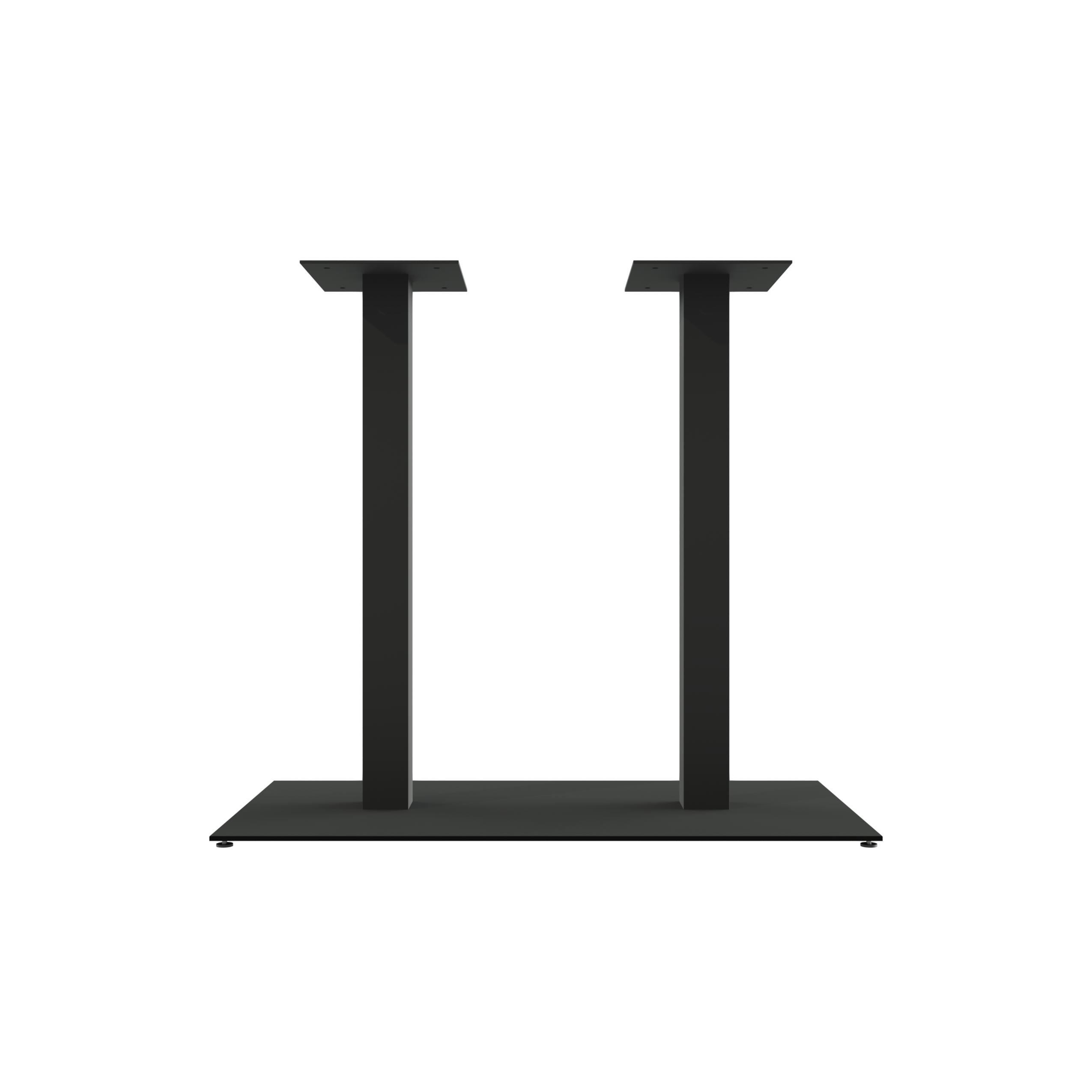 Опора для стола двойная Lofty Серия 5 из металла пластина 800х400 мм Черный