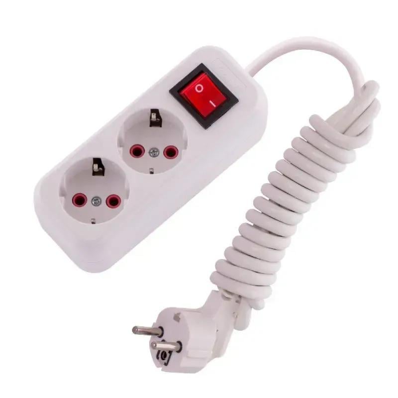 Подовжувач двомісний Lezard Letitia побутовий з/з з вимикачем 5 м (721-0205-202)