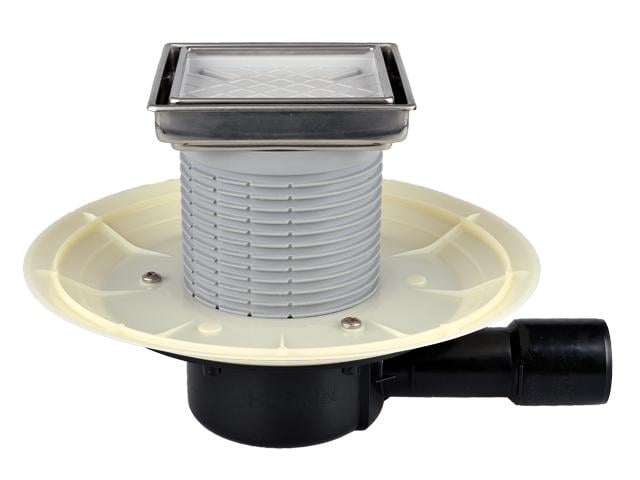 Трап HL510NPr-3020 для внутренний помещений DN40/50 мм с надставным элементом 132х132/112х112 мм HL510NPr-3020