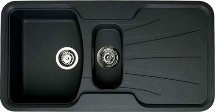 Кухонная мойка LONGRAN KORONA 1.5B Черный (2661)