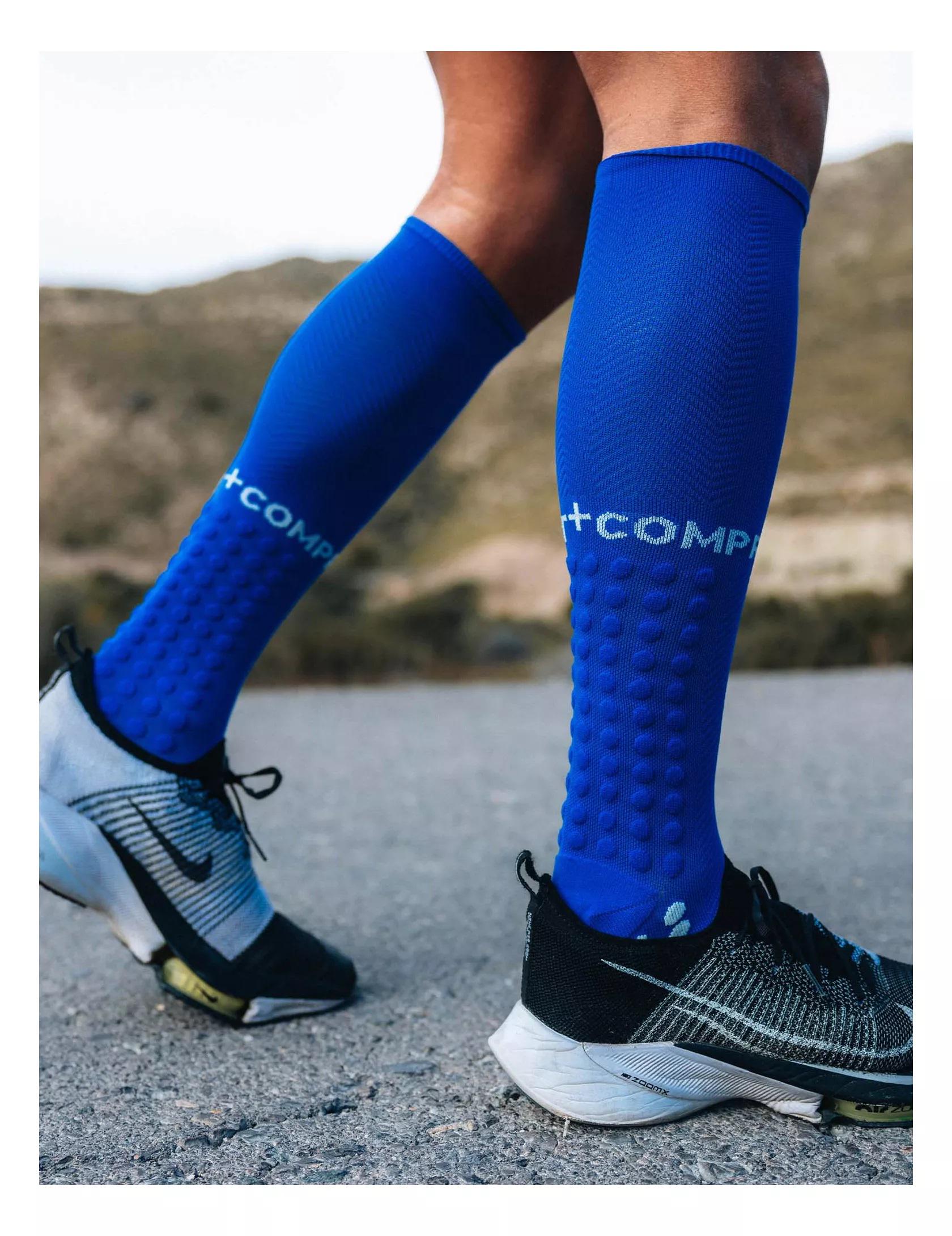 Гольфы Compressport Full Socks Run T1 Dazz Blue/Sugar - фото 4