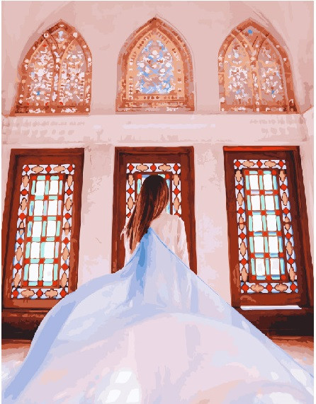 Картина по номерам Brushme Девушка в витражах (GX23773) Картина по номерам Brushme Девушка в витражах (GX23773)