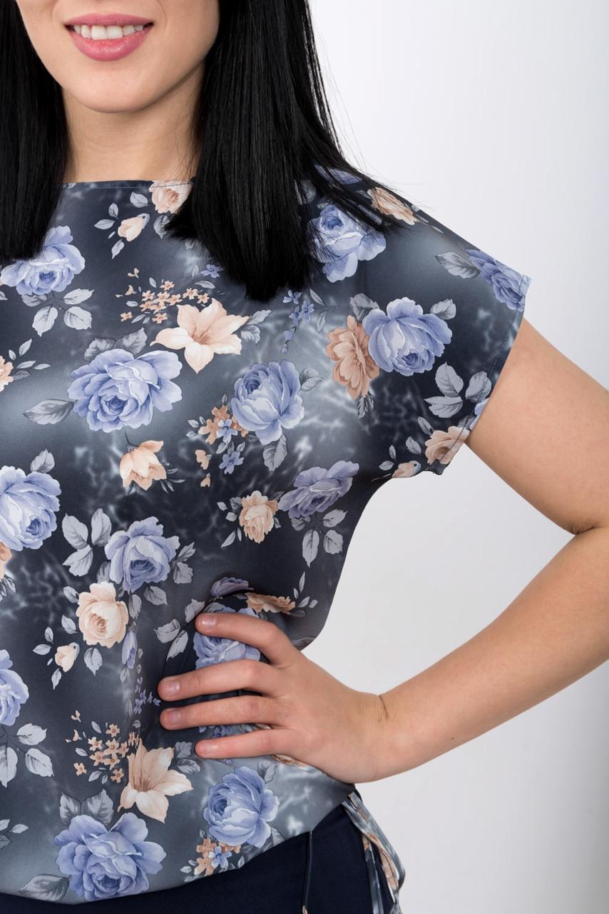 Блузка женская со шнурком Розы 159 4XL Blue - фото 7 Блузка женская со шнурком Розы 159 4XL Blue - фото 7