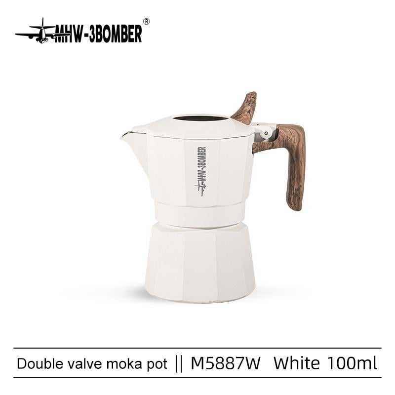 Гейзерная кофеварка с двойным клапаном MHW-3BOMBER Double Valve Moka Pot 100 мл White (M5887W) - фото 6 Гейзерная кофеварка с двойным клапаном MHW-3BOMBER Double Valve Moka Pot 100 мл White (M5887W) - фото 6