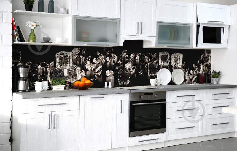 Скинали на кухню Zatarga «Лёд и кристаллы» 600х3000 мм виниловая 3Д наклейка кухонный фартук самоклеящаяся Скинали на кухню Zatarga «Лёд и кристаллы» 600х3000 мм виниловая 3Д наклейка кухонный фартук самоклеящаяся