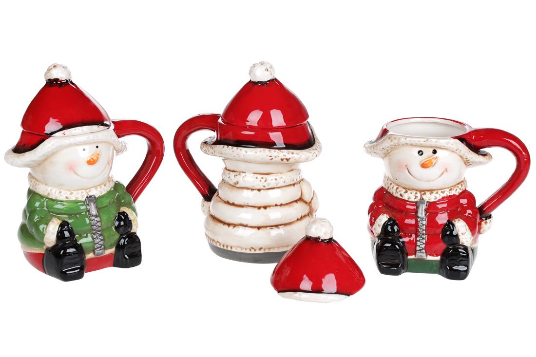 Кружка керамическая BonaDi фигурная с крышкой Снеговик Дизайн 1 460 мл (827-858) - фото 4 Кружка керамическая BonaDi фигурная с крышкой Снеговик Дизайн 1 460 мл (827-858) - фото 4