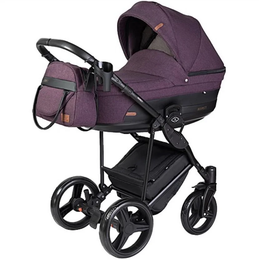 Коляска Angelini Respect Бузковий (25157223) - фото 1 Коляска Angelini Respect Бузковий (25157223) - фото 1