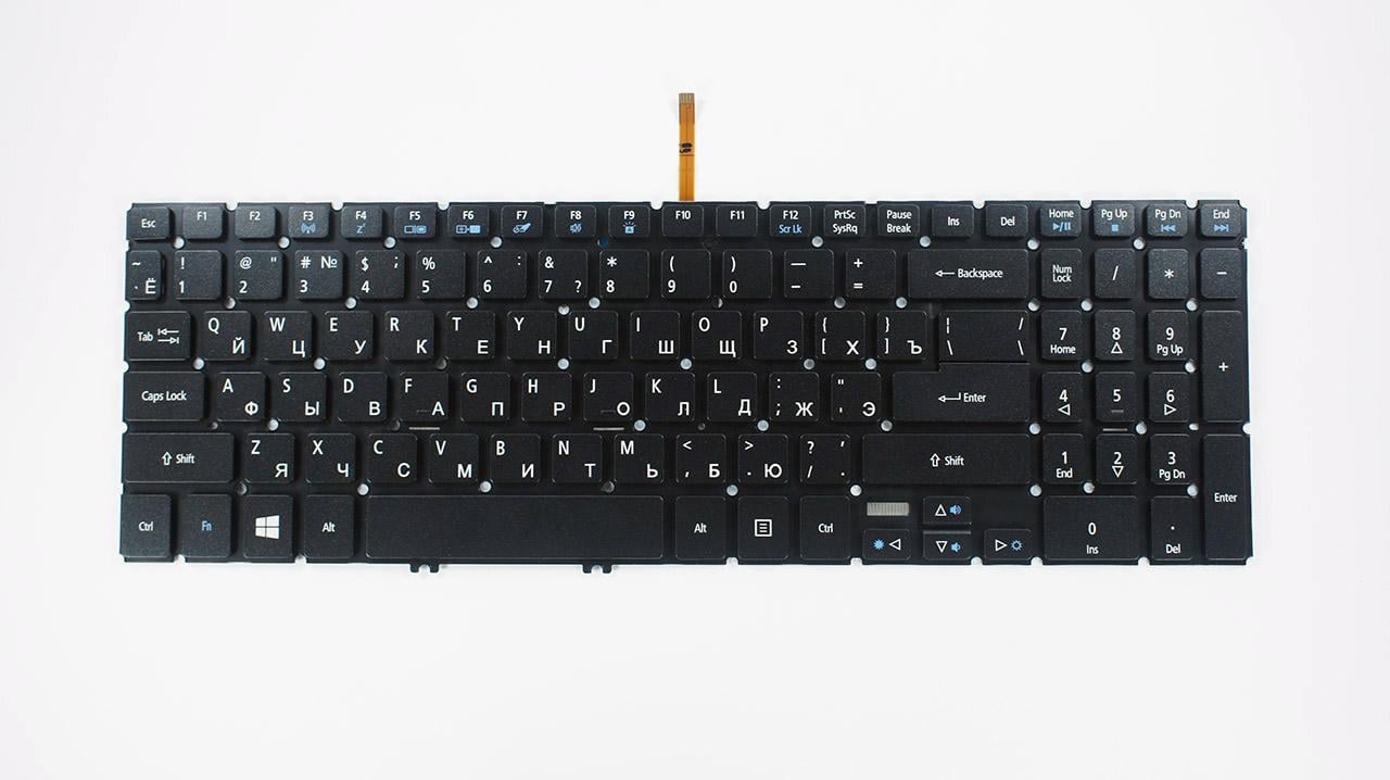 Клавиатура для ноутбука ASPIRE V7-582P с подсветкой клавиш матовая (NK.I1713.07Z)