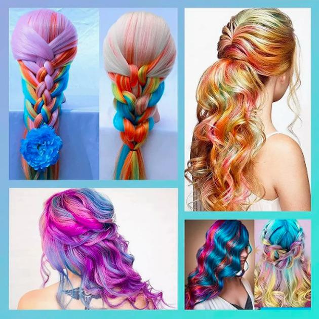 Крейда для волосся Hair Chalk з гребінцем для дітей та дорослих 10 кольорів (COLOR-10) - фото 4