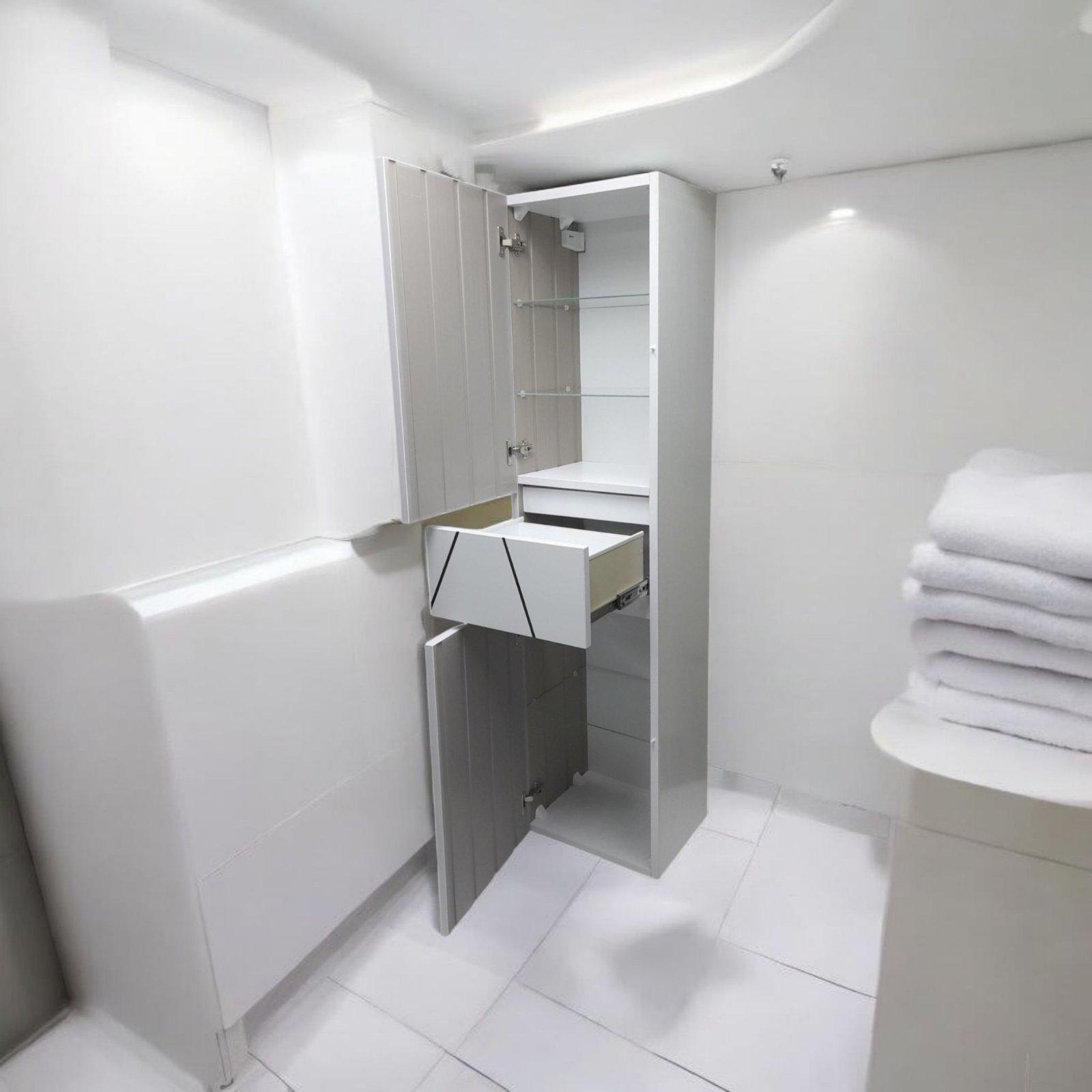 Шкаф-пенал для ванной комнаты подвесной The MIX пластиковый Chaos 30 см (2340) - фото 7 Шкаф-пенал для ванной комнаты подвесной The MIX пластиковый Chaos 30 см (2340) - фото 7