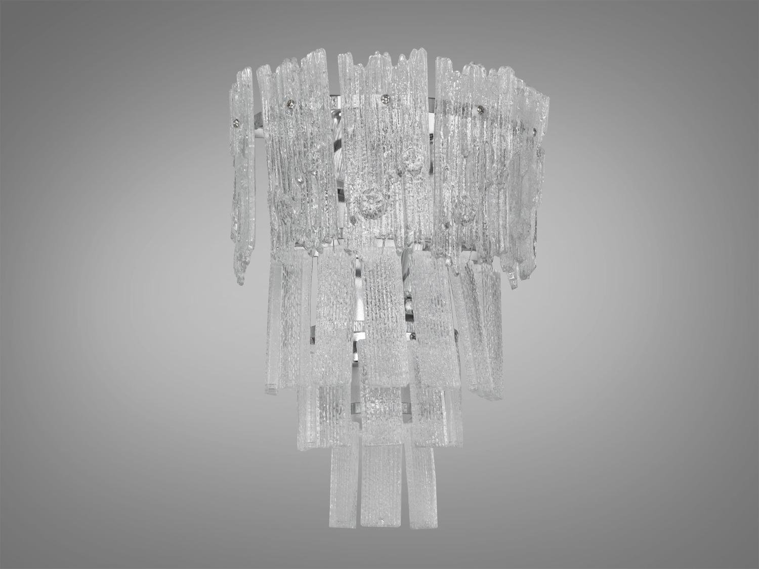 Светильник настенный хрустальный на 2 лампы Серебряный (303-B SG)