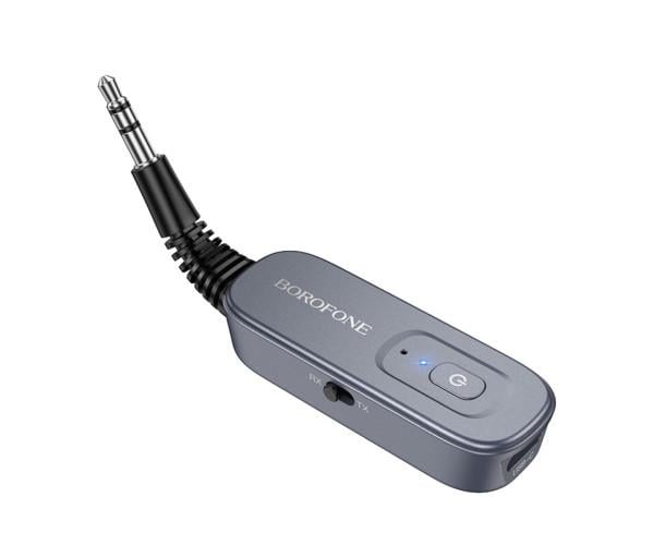 Ресивер Bluetooth Borofone BC51 Clear way AUX BT Audio Receiver/Transmitter Metal Grey