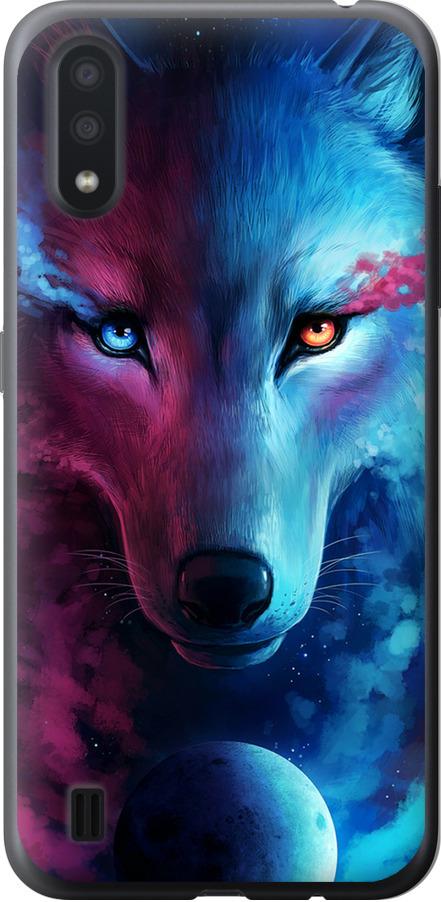 Чехол на Samsung Galaxy A01 A015F Арт-волк (3999u-1842-42517)