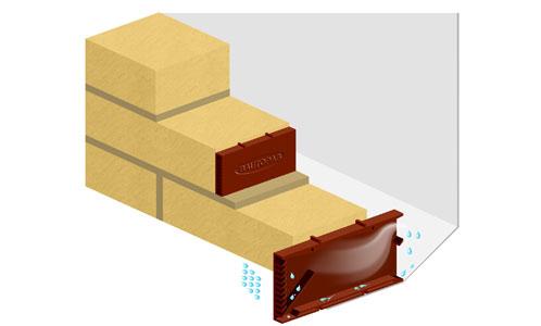 Вентиляционная коробочка для кирпичной кладки Бежевый 115х60х8 мм - фото 2