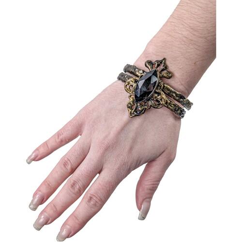 Браслет Шахматная королева Seta Decor 25-520BLK-GL