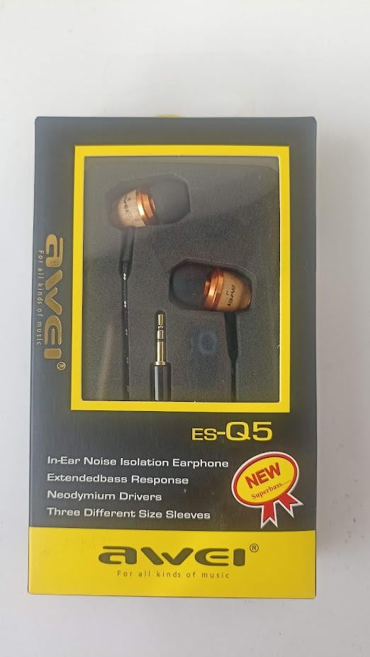 Наушники вакуумные AWEI ES-Q5 Brown