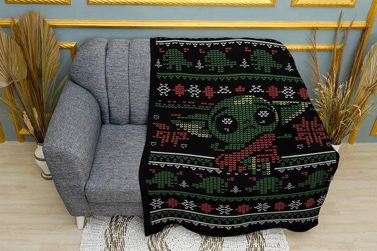 Плед плюшевый Baby Yoda Festive pattern однослойный 150х210 см (114471-1) Плед плюшевый Baby Yoda Festive pattern однослойный 150х210 см (114471-1)