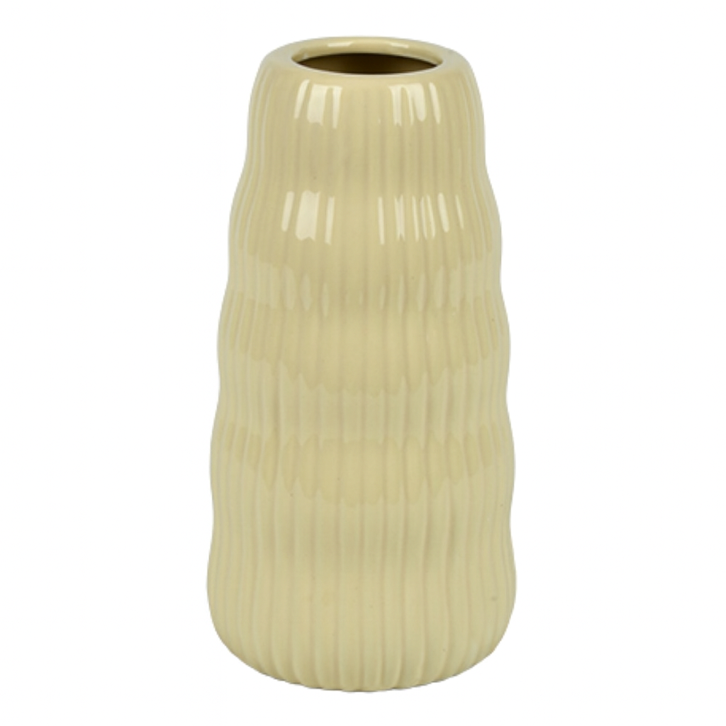 Ваза для цветов Wavy R10309-M 22х8 см Светло-желтый