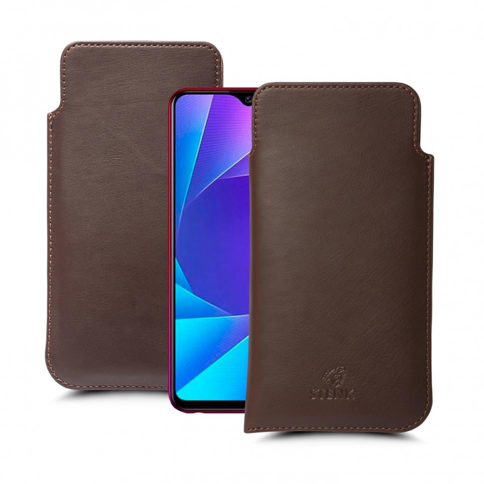 Футляр Stenk Elegance для Vivo Y95 Коричневый (63407)