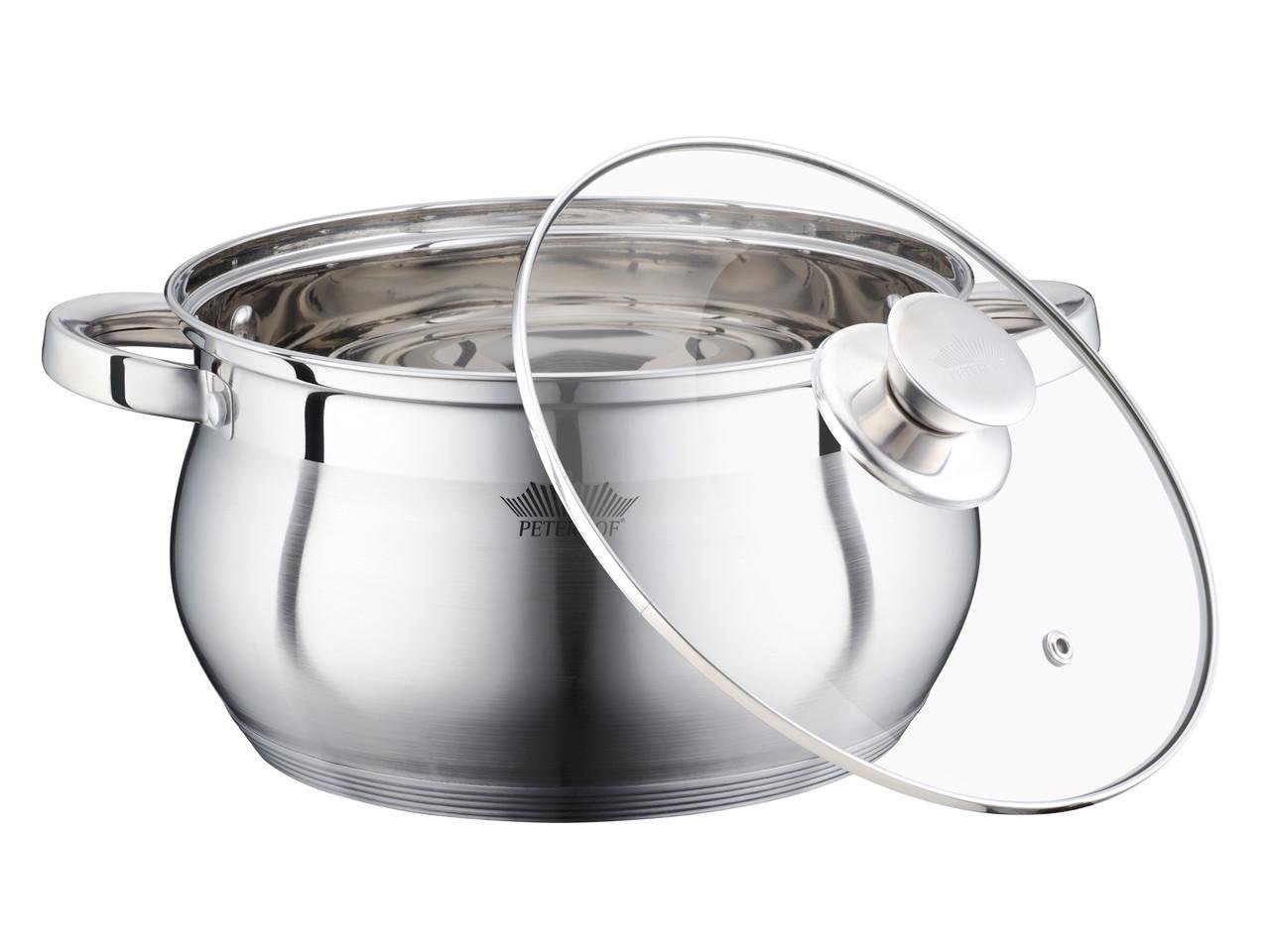 Каструля нержавіюча Peterhof з кришкою 16 см 2,1 л (PH-15845-16)