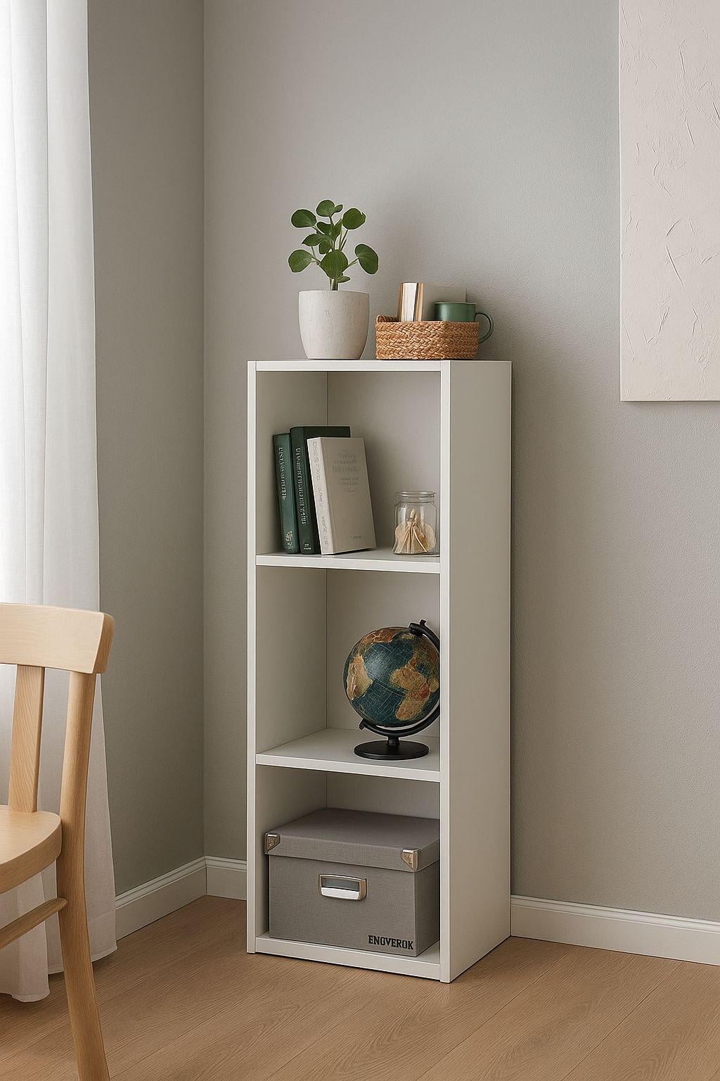 Стелаж підлоговий MEBLIBUD MODERN 100х40х30 см Білий - фото 3
