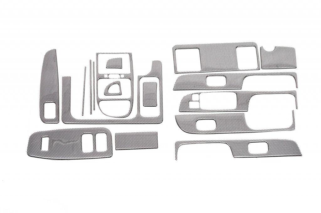 Накладки на панель Карбон Meric для Nissan Patrol Y61 1997-2011 гг. пластик Фактура под карбон