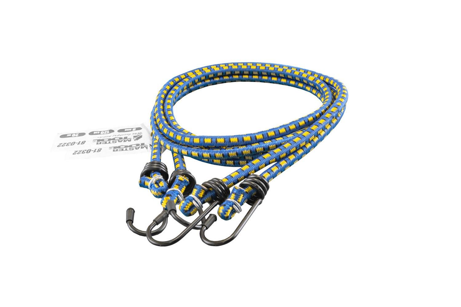 Стяжка вантажу гумова MasterTool Ø8 мм 120 см 2 шт. (81-0322)