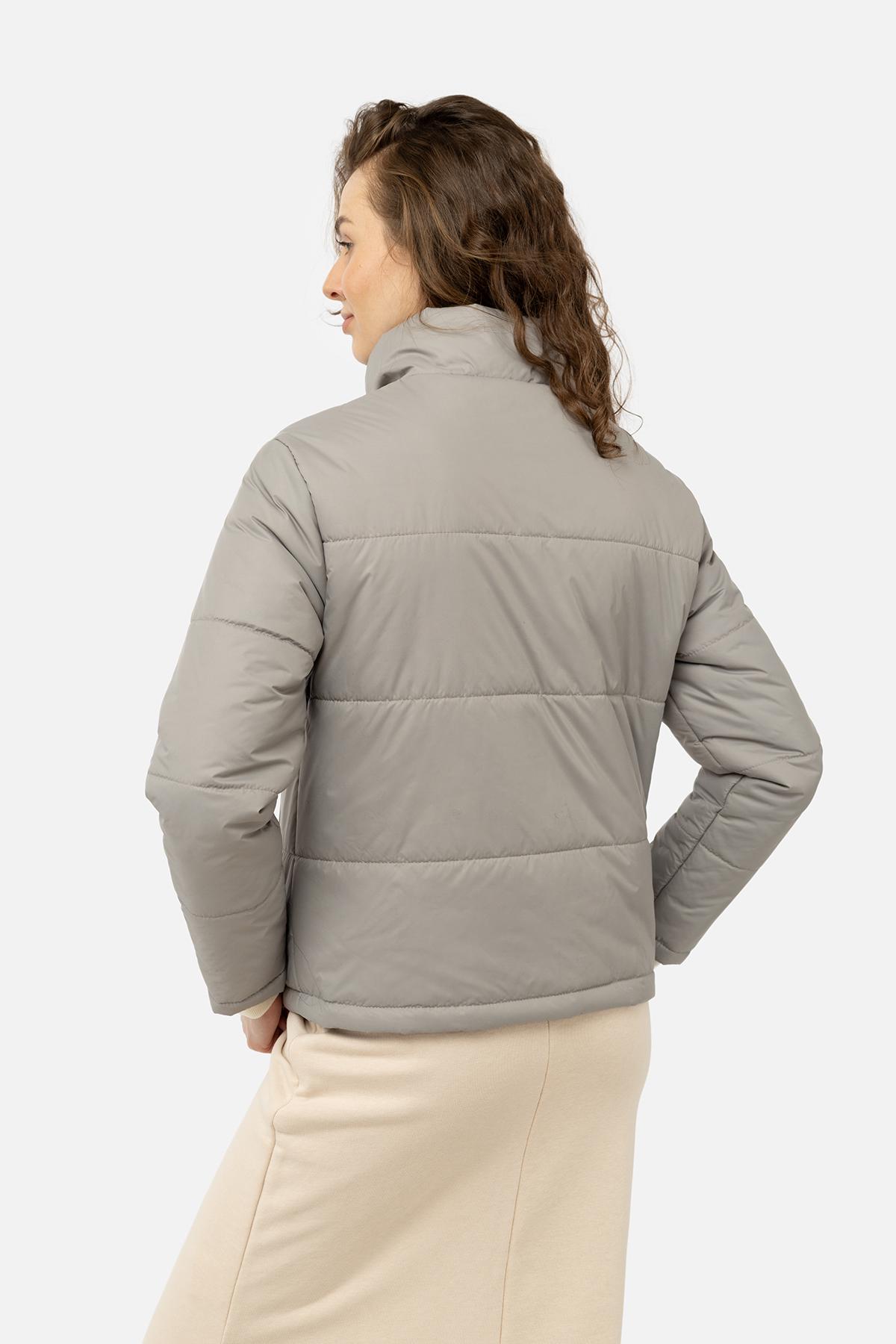 Куртка жіноча ЦБ-00243902 р. 44 Сірий (28421896) - фото 6 Куртка жіноча ЦБ-00243902 р. 44 Сірий (28421896) - фото 6