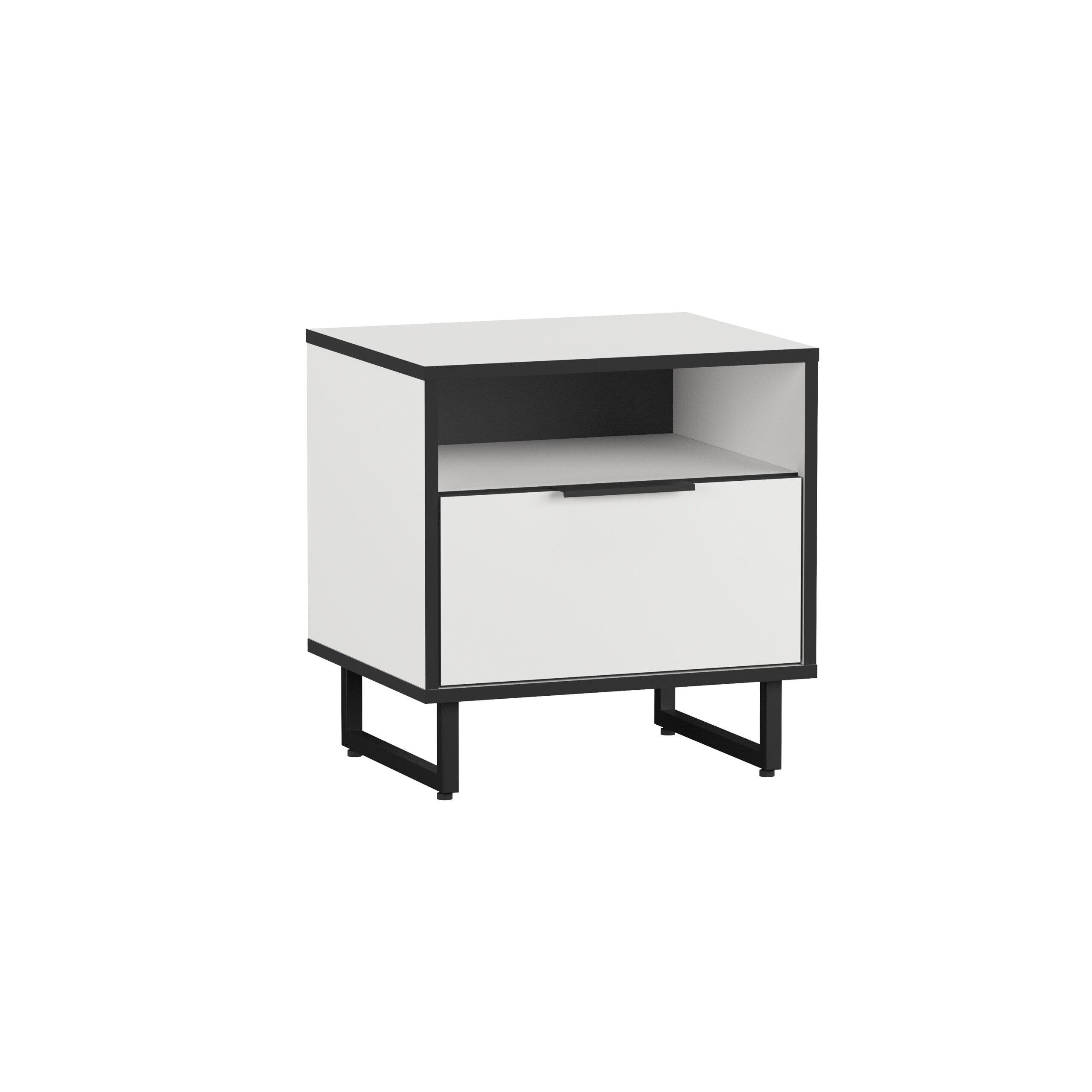 Тумба прикроватная F-11 Лофт 480х505х400 мм Белая (26004952)
