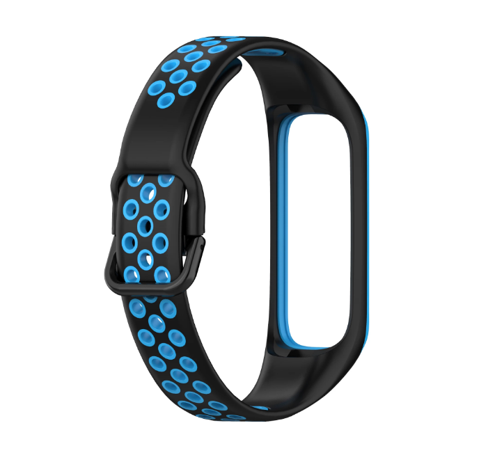 Ремешок силиконовый Primo Perfor Sport для фитнес-браслета Samsung Galaxy Fit 2 Black/Blue (SM-R220)