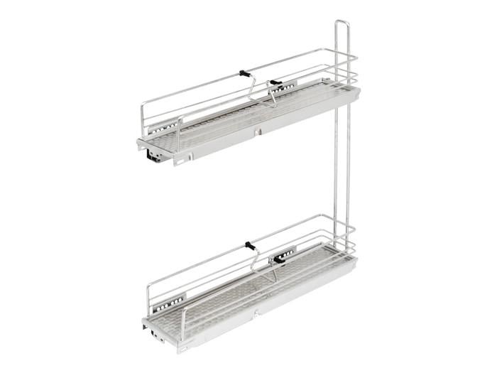 Карго фасад боковой крепеж с доводчиком Giff 150 2 полки Хром (22283)