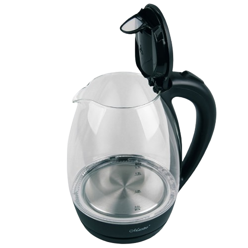 Електрочайник Maestro MR-061-BLACK дисковий склянний 1,7 л 2000W Чорний (1765646569) - фото 5 Електрочайник Maestro MR-061-BLACK дисковий склянний 1,7 л 2000W Чорний (1765646569) - фото 5