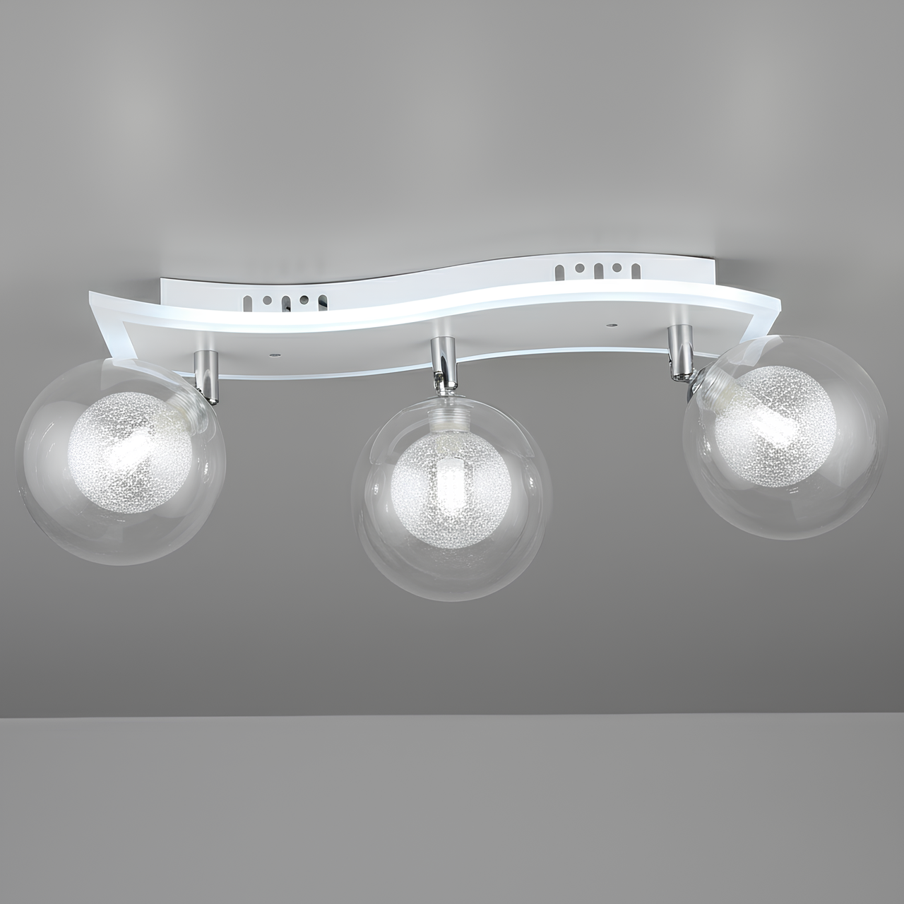 Люстра Sirius с пультом и тремя плафонами под лампу G9 31W 3000-6500K Белый (B S2280/3)