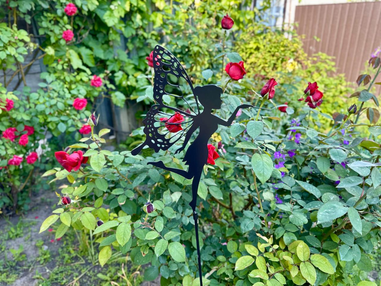 Садовая фигура Фея металлическая для сада/газона/клумбы (DCR050) - фото 4 Садовая фигура Фея металлическая для сада/газона/клумбы (DCR050) - фото 4