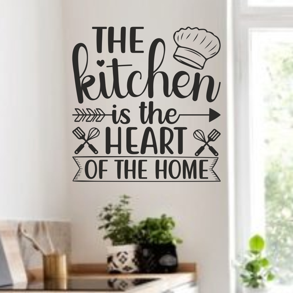 Наклейка Happy Pocket Kitchen is the heart 93х97 см Чорний матовий (HP-072M-070M) - фото 5