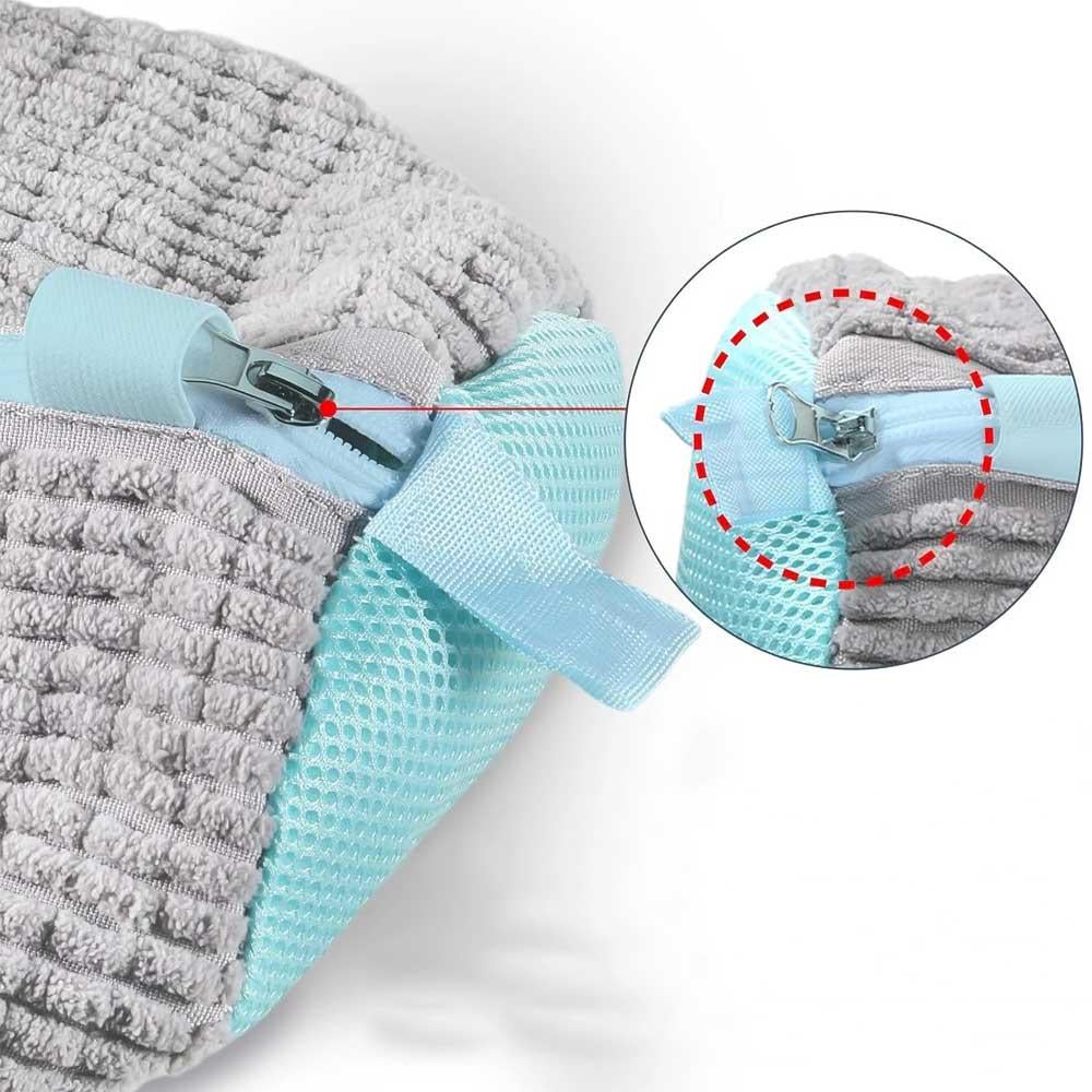 Мешок для стирки обуви в стиральной машине из микрофибры универсальный Серый (TA0145_3) - фото 3 Мешок для стирки обуви в стиральной машине из микрофибры универсальный Серый (TA0145_3) - фото 3