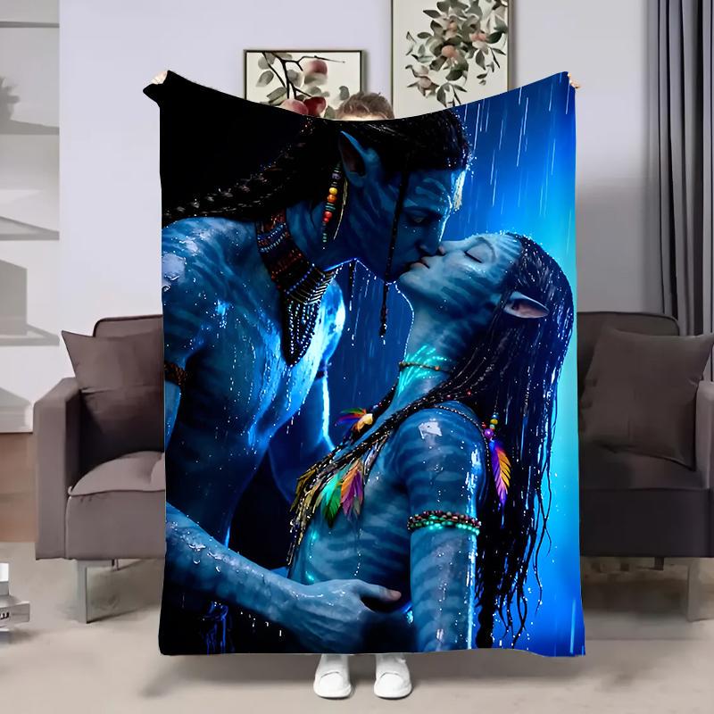 Плед плюшевый с 3D рисунком Аватар велюр 135х160 см (15118В)