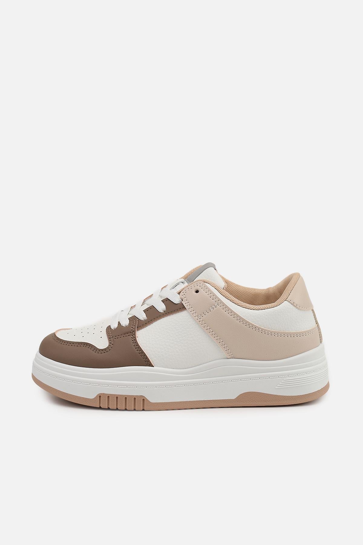 Кеди жіночі на платформі ЦБ-00264102 р. 37 Бежевий (SKT001030475)