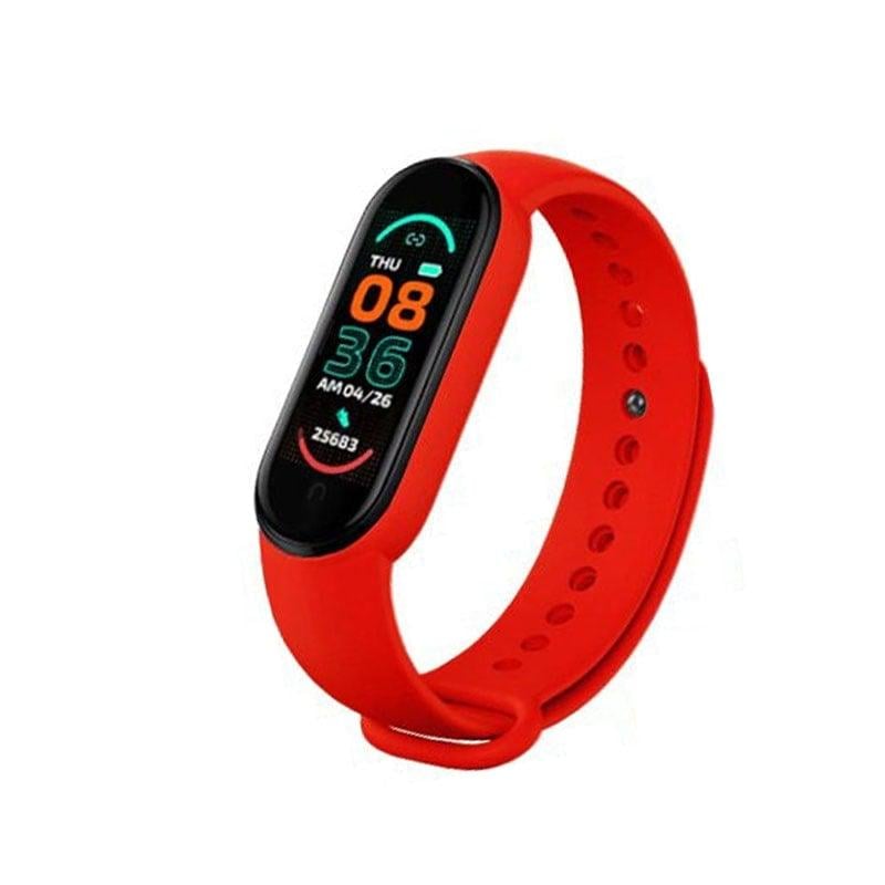 Фитнес-браслет FitPro Smart Band M6 Bluetooth 80 mAh Red (tf4611)