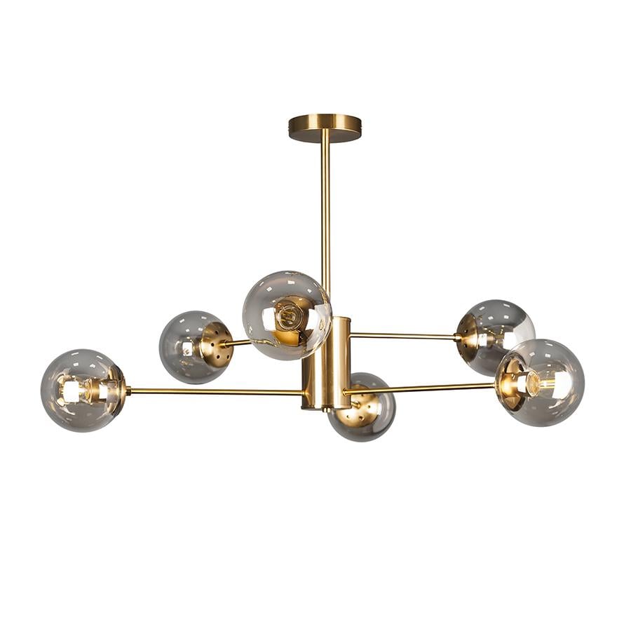 Люстра молекула потолочная Levistella 7526033-6 BRZ/BK бронзовый плафон Черный