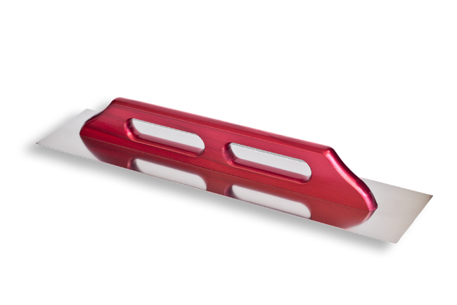 Терка Olejnik JL гладка з нержавіючої сталі з дерев'яною ручкою 130х680 мм